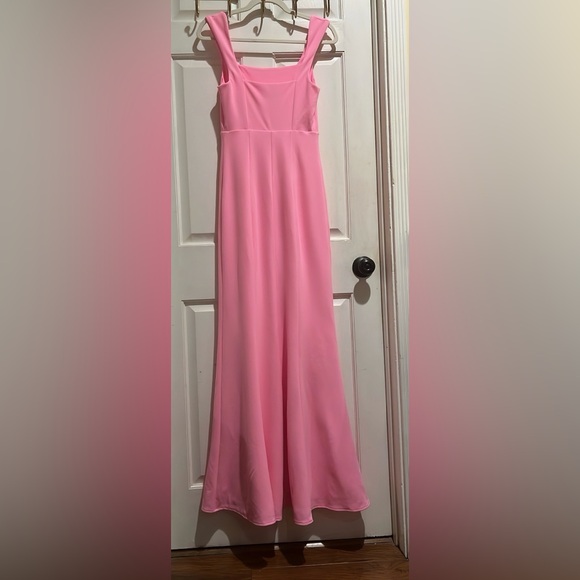 Show Me Your Mumu Paris Gown Pink Maxi Dress Slit Formal Size S - Picture 7 of 11